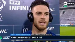 Nahitan Nández después del partido.
