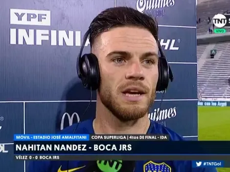 Nández, re caliente, explicó su gesto: "En mi país se respeta el himno"