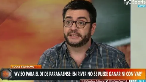 Beltramo, en modo Boca, le habló a Paranaense: "En River no se puede ganar ni con VAR"
