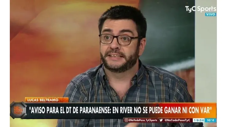 Beltramo, en modo Boca, le habló a Paranaense: "En River no se puede ganar ni con VAR"