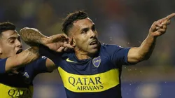 Tévez y un festejo que le dio el primer puesto a Boca.