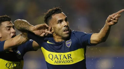 Tévez y un festejo que le dio el primer puesto a Boca.