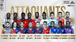 Los delanteros nominados en la Ligue 1 de Francia para integrar el Once Ideal de la temporada.