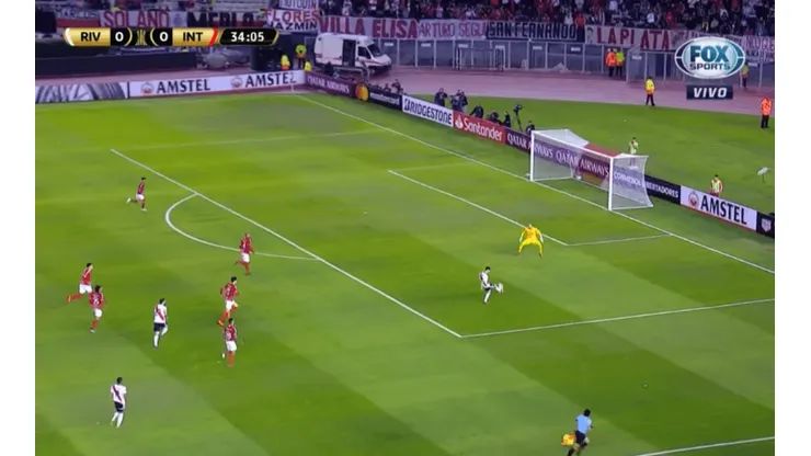 Enorme resolución del delantero de River.