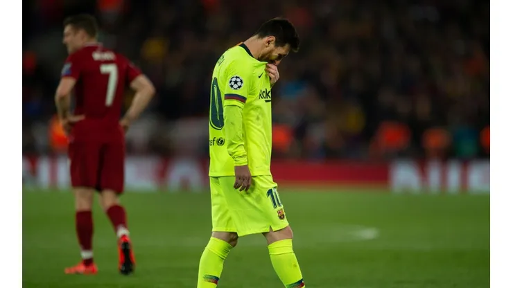 La imagen de un decaído Lionel Messi.