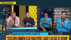 Wanchope Ábila se cruzó con un periodista en vivo y Tevez se sumó para apurarlo