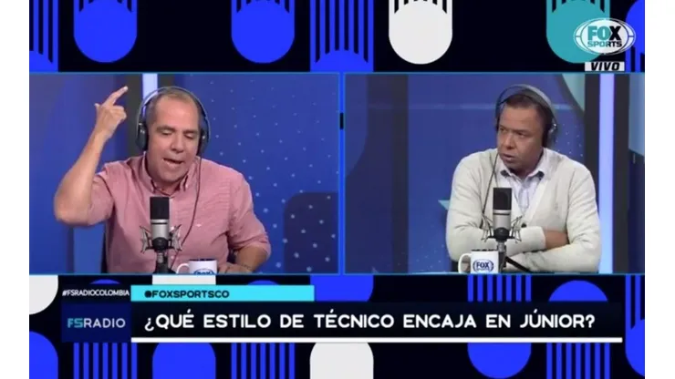 Luis Arturo Henao e Iván René Valenciano, en el programa 'Fox Sports Radio Colombia'