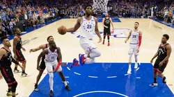 Joel Embiid explicó su polémica celebración en los playoffs frente a los Raptors