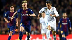 Foto de Cristiano Ronaldo enfrentando al Barcelona.