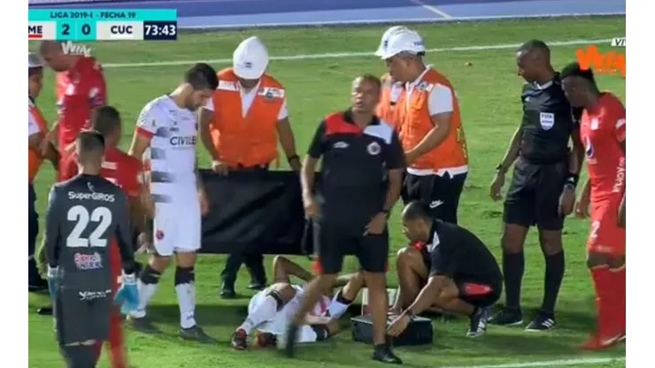 Así auxiliaron a Jefferson Solano en el juego entre América y Cúcuta.