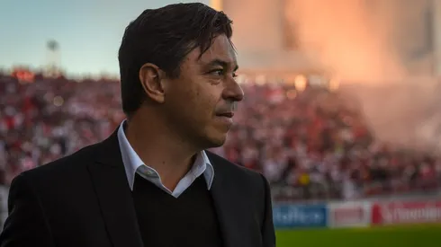 Marcelo Gallardo en la ida ante Aldosivi.
