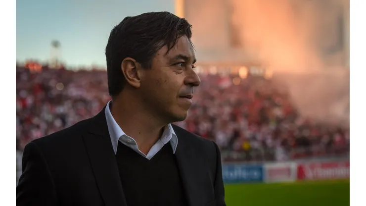 Marcelo Gallardo en la ida ante Aldosivi.