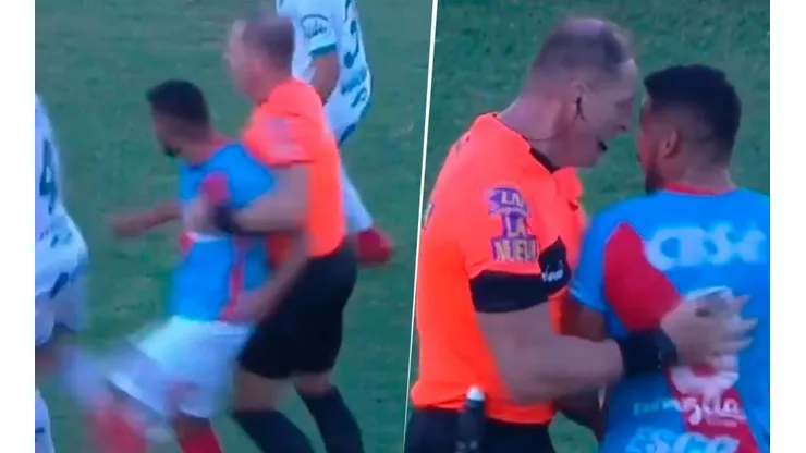 Pitana zamarreó al jugador de Arsenal.