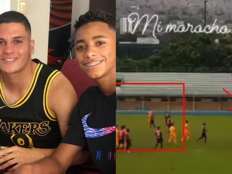 Video: el hermano de Juanfer Quintero se luce con los tiros libres