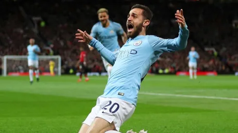 EL MVP. Bernardo Silva celebra el 1-0 del Manchester City (Foto: Getty).