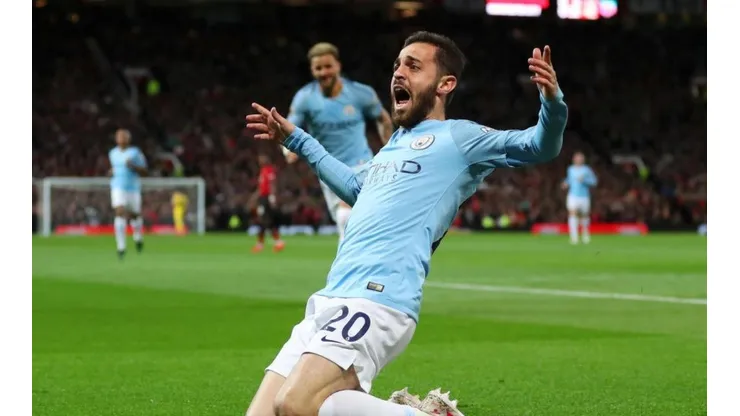 EL MVP. Bernardo Silva celebra el 1-0 del Manchester City (Foto: Getty).