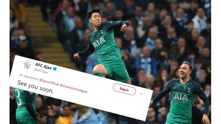 Ya lo palpitan: Ajax le respondió un tuit al Tottenham mientras festejaba la clasificación