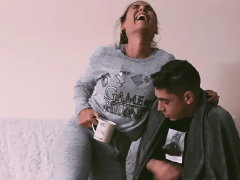 Aunque se está muriendo de frío, Mina Bonino fue con shorcito a ver al Real Madrid