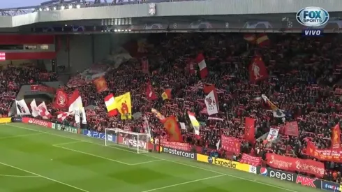 El estadio de Anfield, colmado.