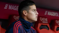 James fue al banco contra el Dortmund.