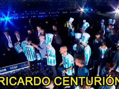 Nombraron a Centurión en la fiesta del campeón y el Cilindro habló por Racing