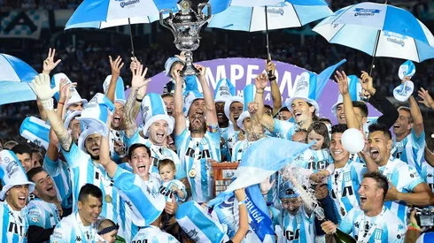 Pura felicidad en el plantel de Racing.