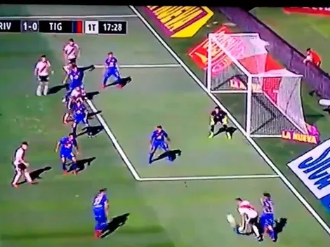 Borré bailó en el área y tiró un centro para que Rojas meta el 1 a 0 de River