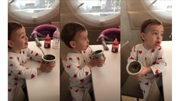 Nos enamoró: Falcao subió el video mas tierno del mundo de su hija tomando mate