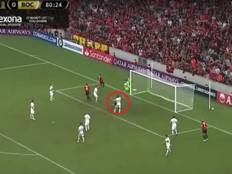 Marco Ruben capturó un rebote y selló su hat-trick ante Boca