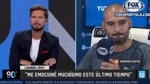 Foto de Lisandro López en la entrevista.