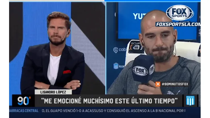Foto de Lisandro López en la entrevista.