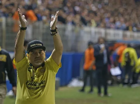 Desde la distancia, Maradona se sumó a los saludos y felicitó a Racing