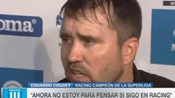 Eduardo Coudet, técnico de Racing.