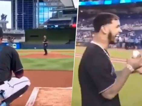 Anuel AA probó con el béisbol, le faltó fuerza pero subió el video a Instagram para reírse