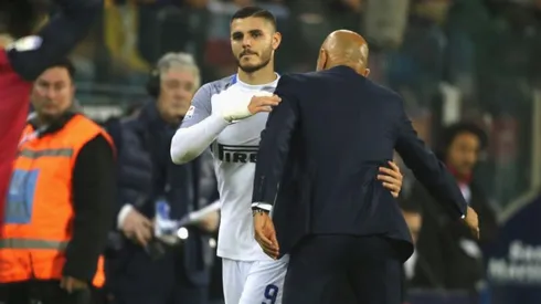 Icardi y Spalletti cuando aún reinaba la paz.