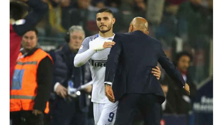 Icardi y Spalletti cuando aún reinaba la paz.
