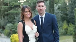 Foto de Antonella junto a Messi.