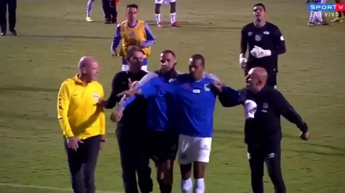 Sampaoli encarando a Zago.