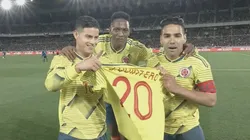 Les pudimos leer los labios: las palabras de Yerry Mina, James y Falcao para Juanfer Quintero