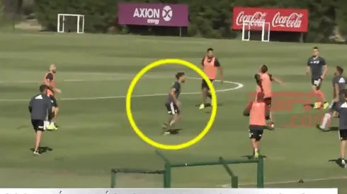 El momento exacto: así se lesionó Scocco en el entrenamiento de River