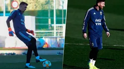 Le reza a Dios: la foto que subió Armani con Messi a Instagram