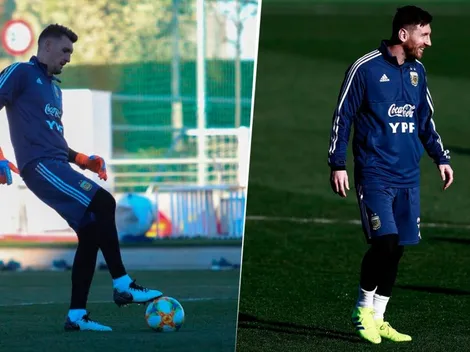 Le reza a Dios: la foto que subió Armani con Messi a Instagram