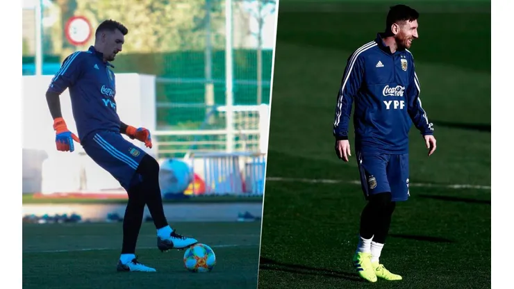 Le reza a Dios: la foto que subió Armani con Messi a Instagram