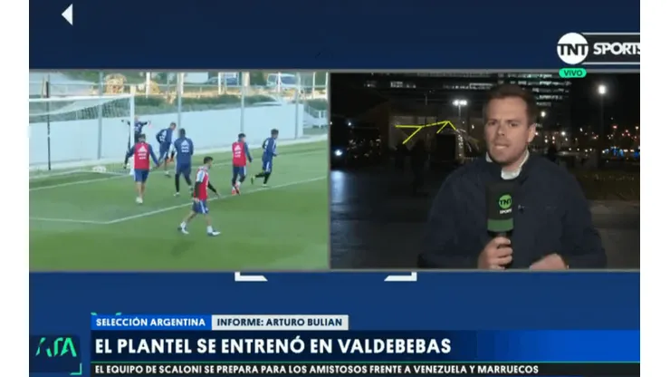 TNT Sports: Messi no pudo terminar la práctica con la Selección Argentina