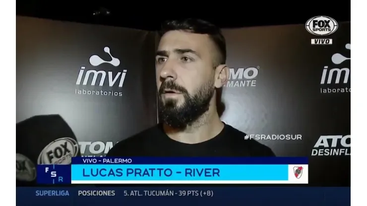 Lucas Pratto fue muy claro.