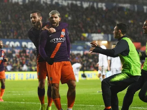 Increíble: el City perdía 2 a 0, pero Guardiola puso a Agüero y eliminó al Swansea