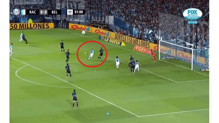 Así de rápido: Lisandro López tardó 63 segundos en poner el 1-0 de Racing