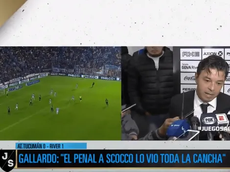Apenas terminó el encuentro, Gallardo habló de la molestia que sintió Armani en Tucumán