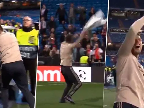 No se quería ir: Huntelaar enloqueció a los hinchas del Ajax festejando la clasificación