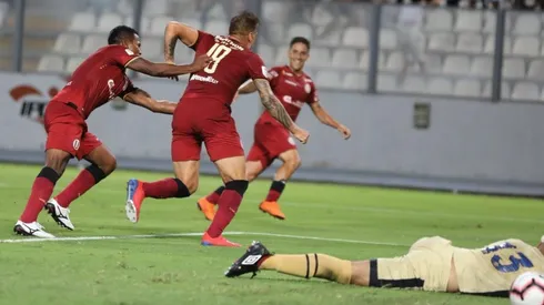 Germán Denis, la gran figura del partido.